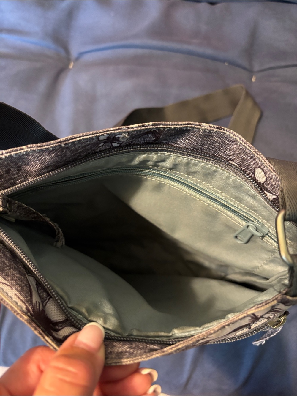 Dakine Floral Crossbody Bag in Charcoal Gray - Picture 3 of 3